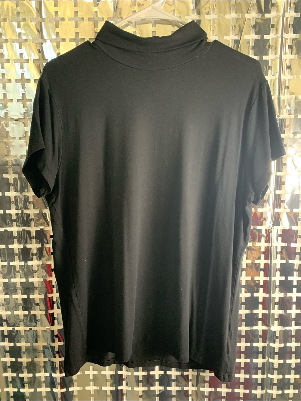 Ralph Lauren Black Short-Sleeve Mock Neck Tee